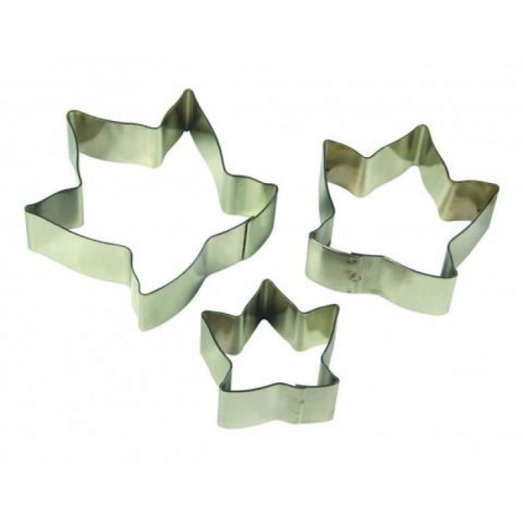 Комплект метални кутери "Листо от бръшлян" - 3 елемента